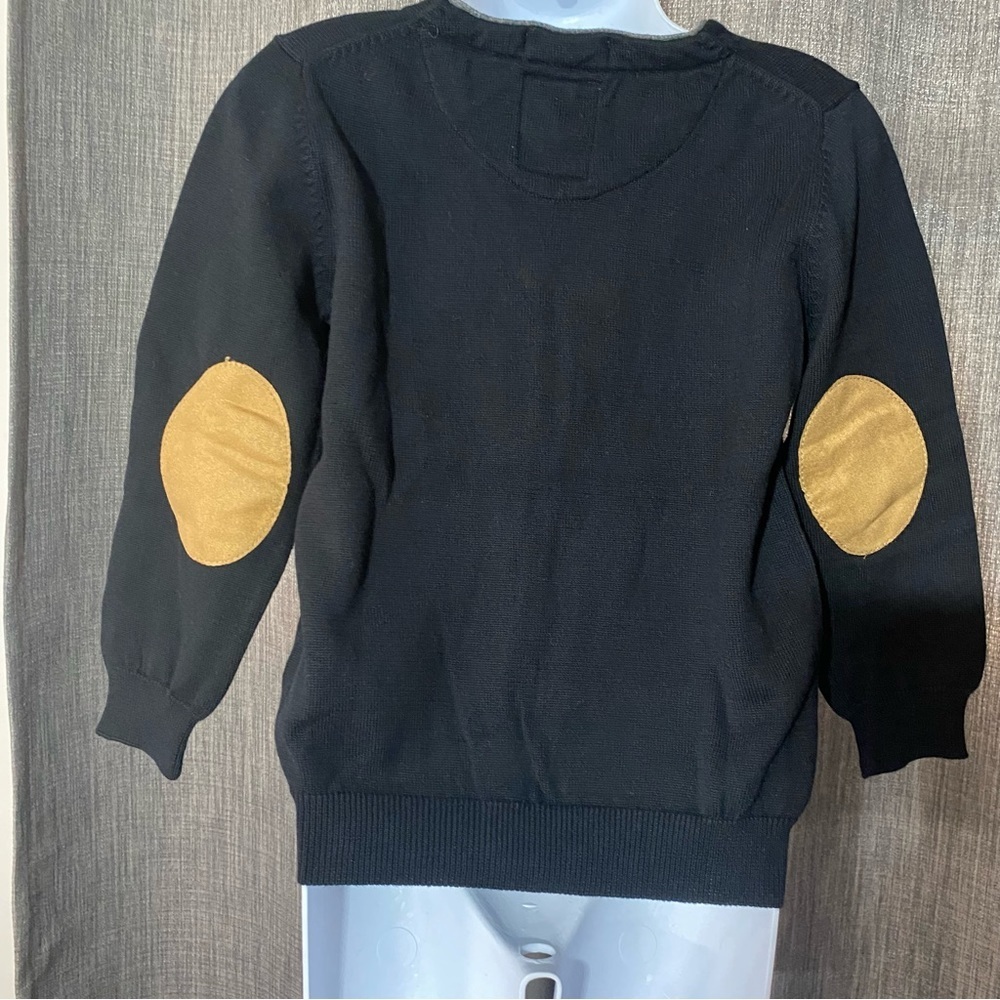 Zara Kids Knitwear Black Cardigan Sweater with Elbow Patches size 3-4 - Picture 2 of 9